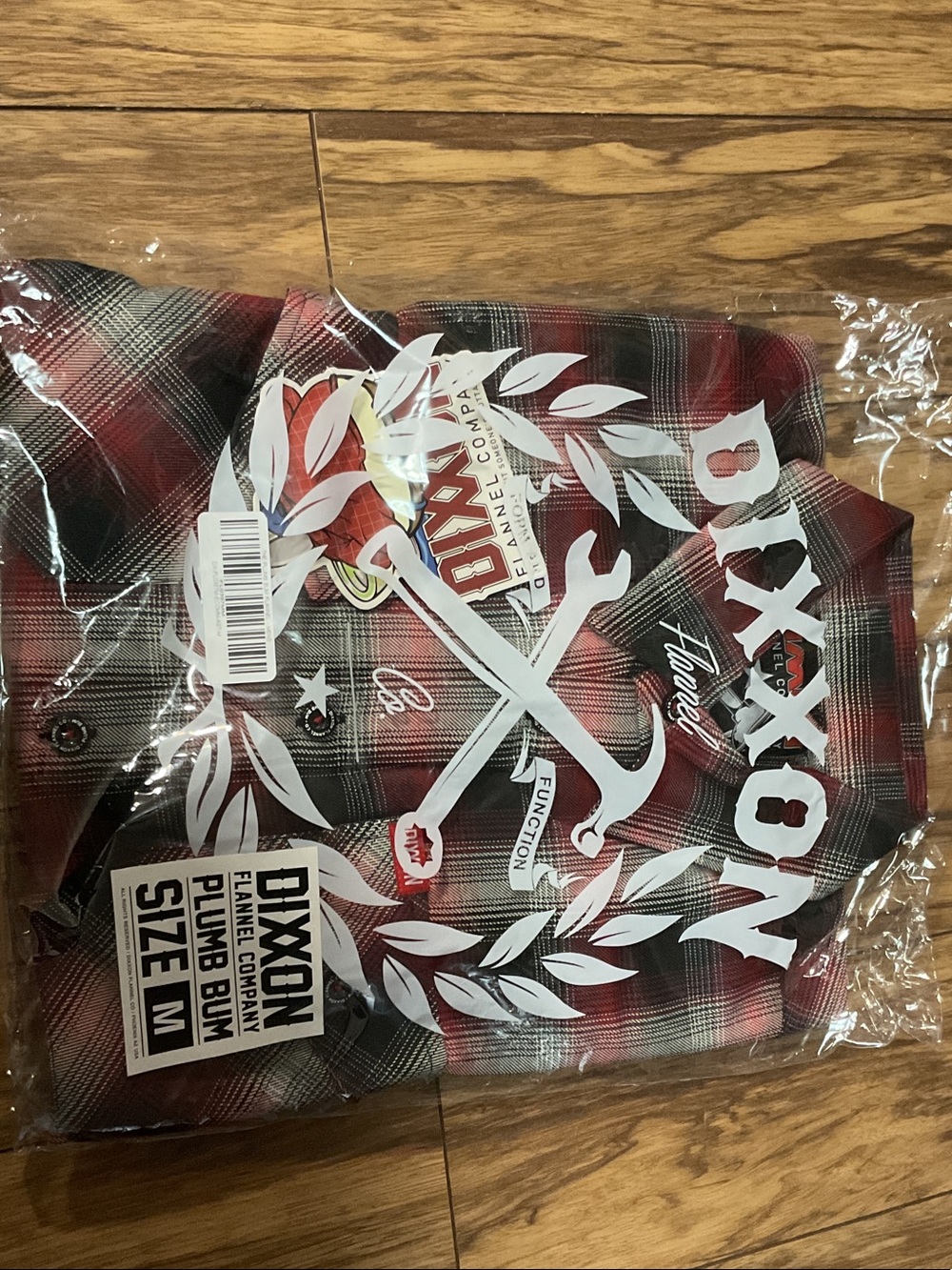 DIXXON Red and Black Plaid Button-Down Shirt